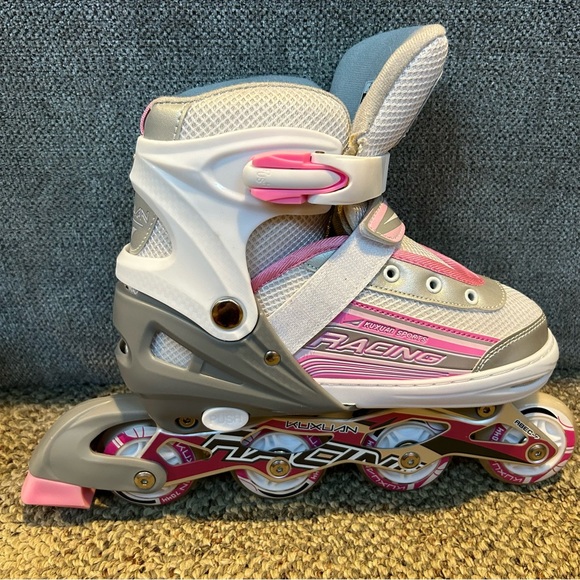 Kuxuan Adjustable Inline Skates with Illuminating  Wheels, Kids Girls (3-6Y) - Picture 3 of 8